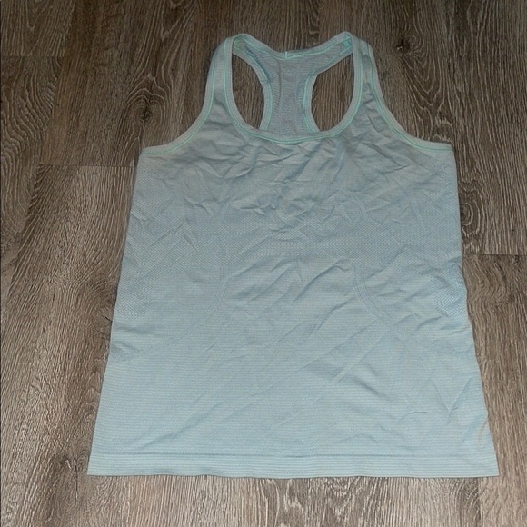 Lululemon swiftly tank size 8 green blue color workout athletic running yoga - Picture 1 of 5